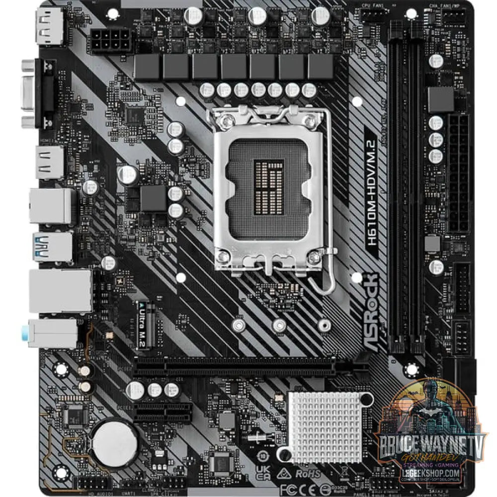 ASRock H610M-HDV/M.2 R2.0, carte mère - ASRock - vue 2