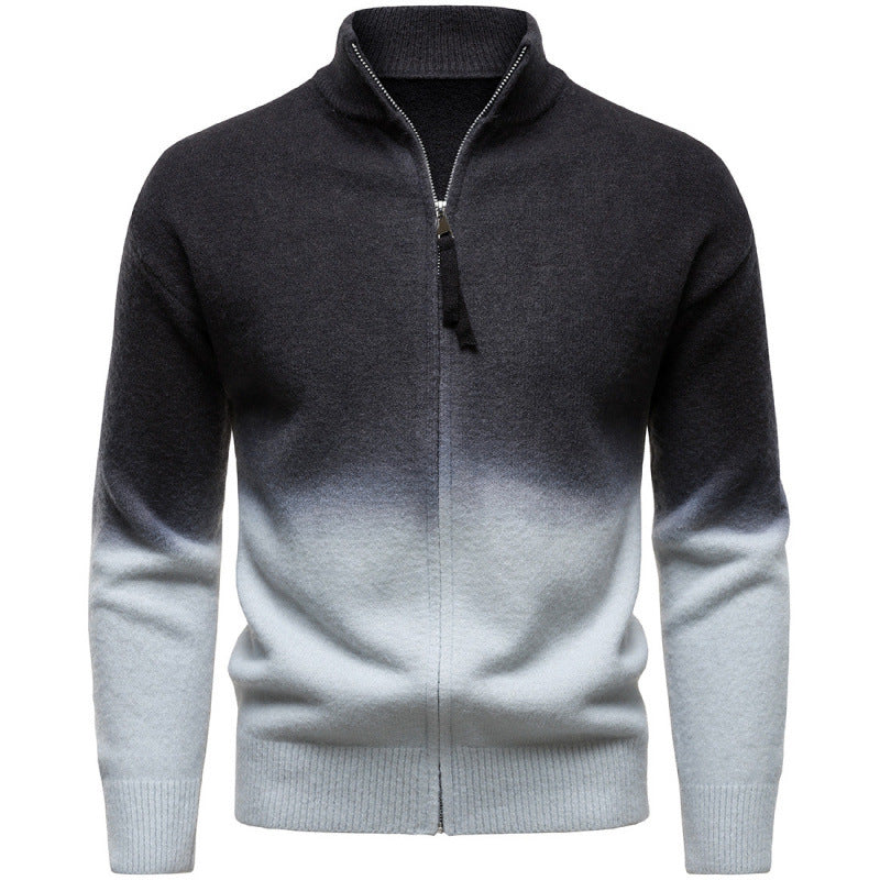 Pull Homme Col Dégradé Zip Style Britannique Nylon