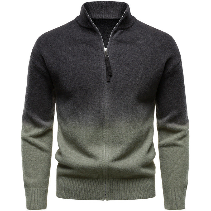 Pull Homme Col Dégradé Zip Style Britannique Nylon