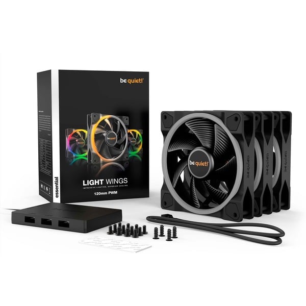 be quiet! Light Wings PWM 120 mm Triple Pack, Gehäuselüfter - be quiet! - vue 5