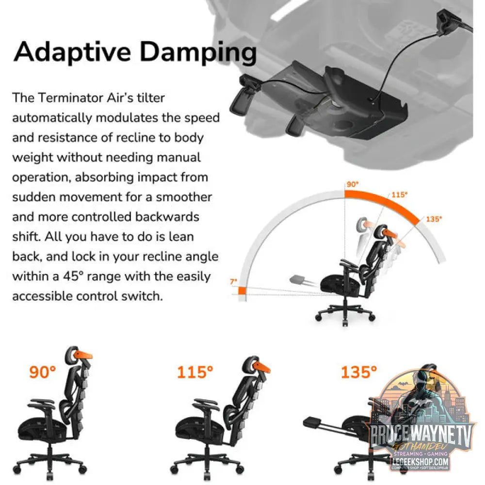 Cougar chaise gaming Terminator Air - Cougar - vue 19