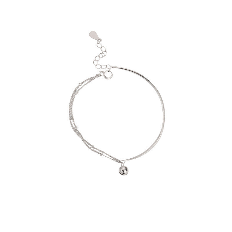 Bracelet Femme Double Couche Asymétrique Cuivre Élégant