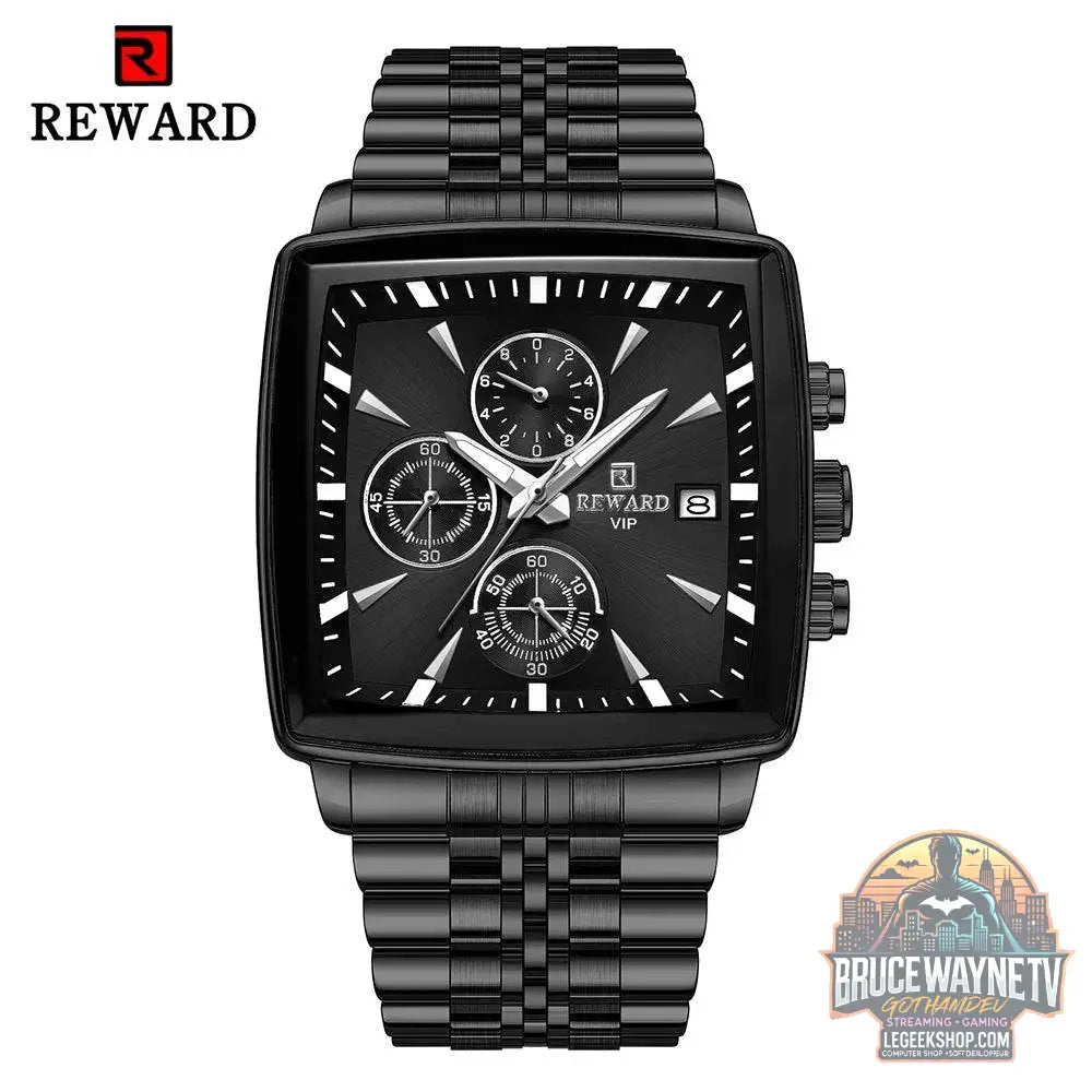 🕶️ REWARD – Montre Homme Quartz Rectangle Bleue Étanche Luxe - Legeekshop