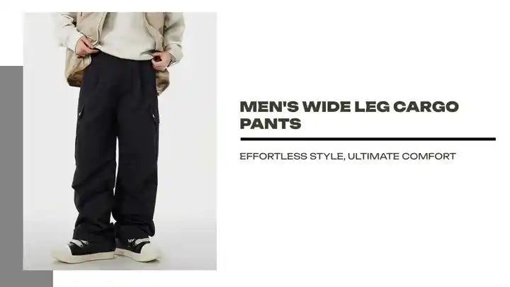 Men&#039;s Wide Leg Cargo Pants by@Outfy