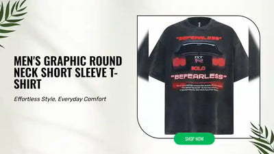Men&#039;s Graphic Round Neck Short Sleeve T-Shirt by@Outfy