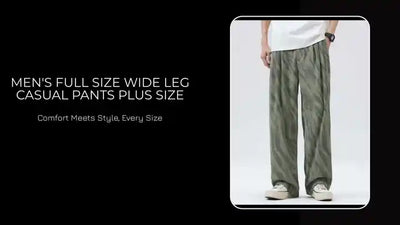 Men&#039;s Full Size Wide Leg Casual Pants Plus Size by@Outfy