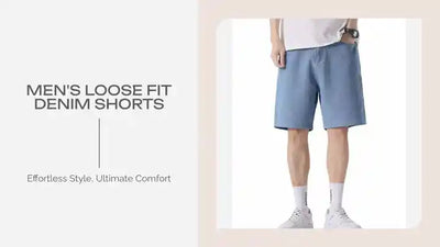 Men&#039;s Loose Fit Denim Shorts by@Outfy