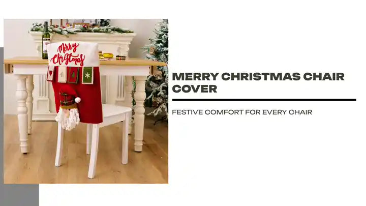 MERRY CHRISTMAS Chair Cover by@Outfy