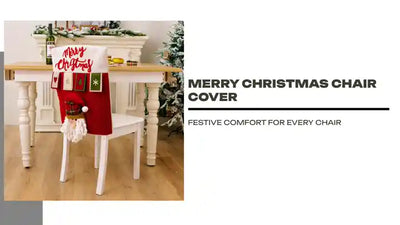 MERRY CHRISTMAS Chair Cover by@Outfy
