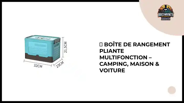 📦 Bo&icirc;te de Rangement Pliante Multifonction &ndash; Camping, Maison &amp; Voiture by@Outfy