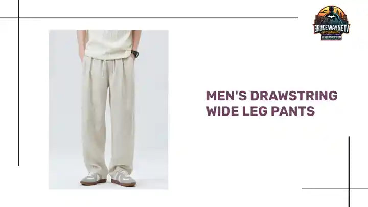 Men&#039;s Drawstring Wide leg Pants by@Outfy