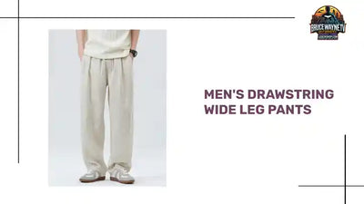 Men&#039;s Drawstring Wide leg Pants by@Outfy