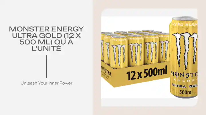 Monster Energy Ultra Gold (12 x 500 ml) ou &agrave; l&#039;unit&eacute; by@Outfy