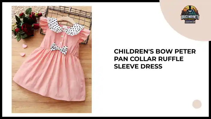 Children&#039;s Bow Peter Pan Collar Ruffle Sleeve Dress by@Outfy