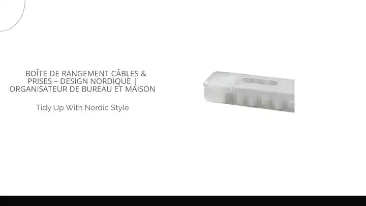 🔌 Bo&icirc;te de Rangement C&acirc;bles &amp; Prises &ndash; Design Nordique | Organisateur de Bureau et Maison by@Outfy