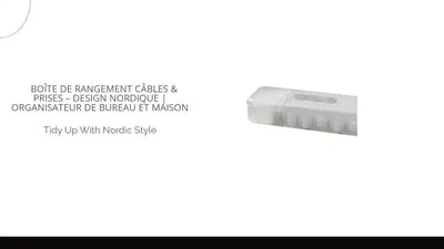 🔌 Bo&icirc;te de Rangement C&acirc;bles &amp; Prises &ndash; Design Nordique | Organisateur de Bureau et Maison by@Outfy