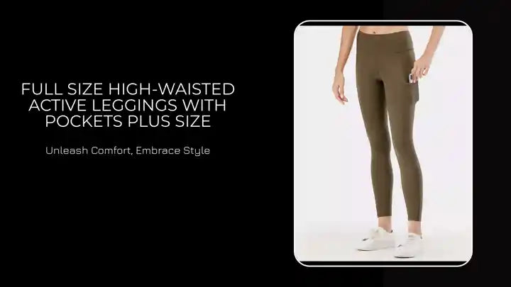 Full Size High-Waisted Active Leggings with Pockets Plus Size by@Outfy