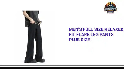 Men&#039;s Full Size Relaxed Fit Flare Leg Pants Plus Size by@Outfy