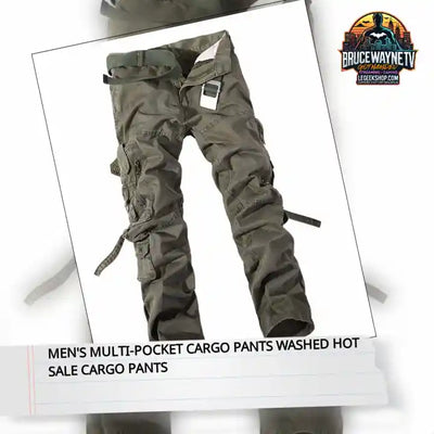 Men&#039;s Multi-pocket Cargo Pants Washed Hot Sale Cargo Pants by@Outfy