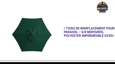 ☀️ Tissu de remplacement pour parasol &ndash; 6/8 nervures, polyester imperm&eacute;able UV30+ by@Outfy