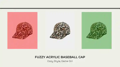 Fuzzy Acrylic Baseball Cap by@Outfy