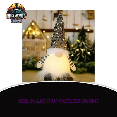 Sequin Light-Up Faceless Gnome by@Outfy