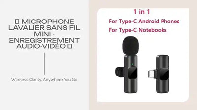 🎮 Microphone Lavalier Sans Fil Mini - Enregistrement Audio-vid&eacute;o 🎮 by@Outfy