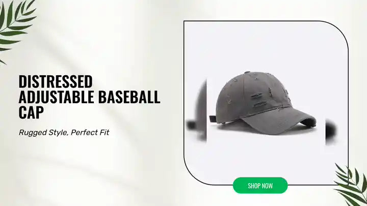 Distressed Adjustable Baseball Cap by@Outfy