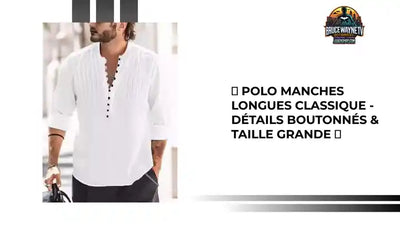👔 Polo Manches Longues Classique - D&eacute;tails Boutonn&eacute;s &amp; Taille Grande 👔 by@Outfy