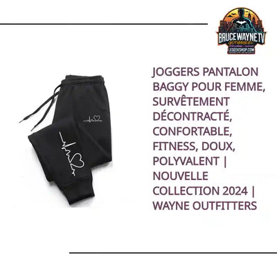 Joggers Pantalon Baggy pour Femme, Surv&ecirc;tement D&eacute;contract&eacute;, Confortable, Fitness, Doux, Polyvalent | Nouvelle Collection 2024 | Wayne Outfitters by@Outfy