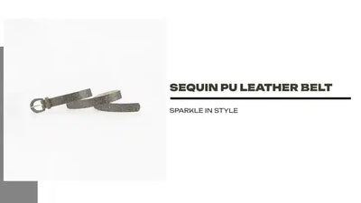 Sequin PU Leather Belt by@Outfy