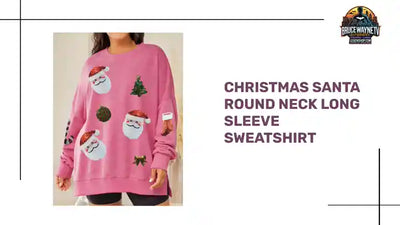 Christmas Santa Round Neck Long Sleeve Sweatshirt by@Outfy