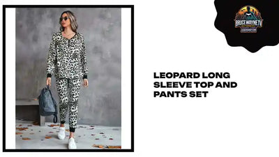 Leopard Long Sleeve Top and Pants Set by@Outfy